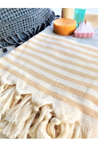 %100 Pamuk Banyo Havlusu, Peştemal, Hamam, Plaj Havlusu 100cm X 180cm Sarı