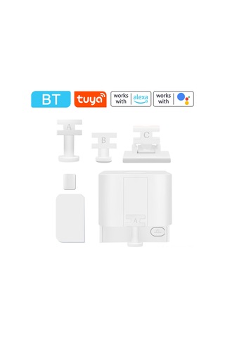 Neevoyu Beyaz Akıllı Parmak Robotu, Tuya Uygulaması İle Sesli Kontrol, Otomatik Açma/kapama, Uzun Basma Özelliği, Bluetooth Ağ Geçidi Gerekiyor