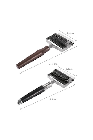 Primepickings 304 Paslanmaz Çelik Erişte Kılıcı, Kalınlaştırıcı, Mutfak Kullanımı, Alüminyum Saplı, 5mm Diğer