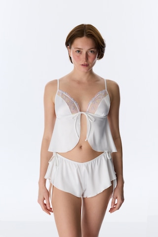 Penti Kırık Beyaz Broderie Saten Bralet