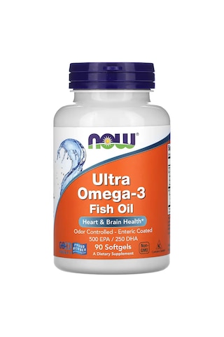 Now Foods, Ultra Omega-3 Fish Oil, Balık Yağı 90 Softgels
