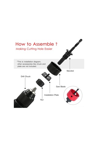 Yuntech01 M42 Çift Metal Delik Açıcı Seti 6 Parça - Metal, Ahşap, Gypsum, Pvc Kesim İçin Hızlı Temiz Kırık