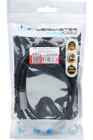 Ayt Powermaster Pm-24326 Type-c Erkek-dişi 1.5 Metre Kablo Type-c Uzatma Kablosu