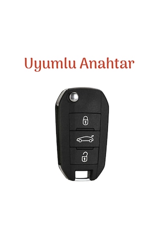 PEUGEOT 301 ANAHTAR KILIFI Uyumlu Model Siyah