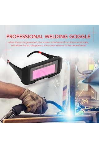 Padalink Solar Enerji İle Otomatik Aydınlanma Kayıp Welder Gözlüğü - Abs Kafes Pc Lens, Güneş Işığı Ve Uv Koruma, Profesyonel Kaynak Göz Koruyucu
