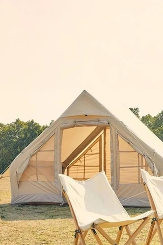 Onetick 4 Mevsim Şişme 2 Kapılı Kamp Çadırı - 6 Kişilik - 300 x 210 CM - Bej