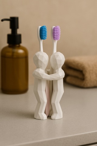 3d Hediye Çiftler İçin Diş Fırçalığı Minimalist Banyo Aksesuarı Geri Dönüştürülmüş Pla 13 X 9 Cm 26311935