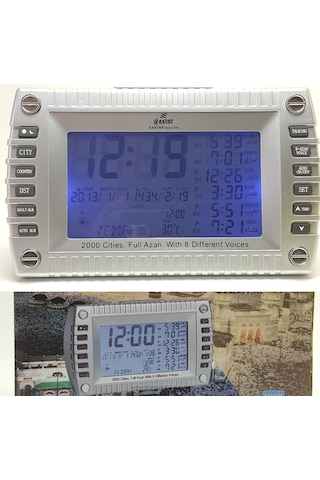 Eastar Ac-2086 5 Vakit Otomatik Ezan Okur Masa Saati 2000 Şehir