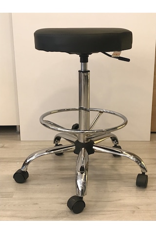 Dekofis Krom Çemberli Tabure