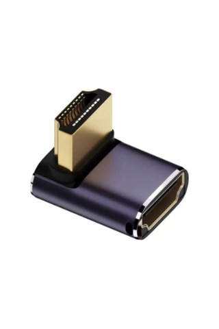 Mıknatıslı Akım Korumalı 90 Derece Hdmı Eğim Adaptörü 8k Görüntü Destekli Altın Uç