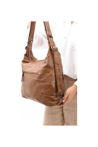571 Collections Suni Deri Yumuşak Dokumalı Sırt Omuz Çantası Taba Model: 571-11-13b - Taba