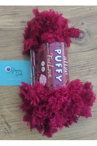 1 Adet Puffy Furlove 107 Elle Örülen Sevgililer Günü Kalpli Yastık Bebek Battaniyesi Örgü Ipi
