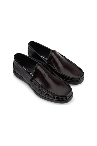 Tamer Tanca Erkek Hakiki Deri Bordo Loafer Ayakkabı 886 2865 Erk Ayk Sk26-27 Bordo Acma