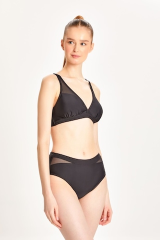 Too Salty Swimwear Kadın Tül Detaylı Toparlayıcı Yüksek Bel Bikini Takımı 24s100st Siyah