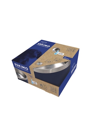 M-pets Eskımo Çift Cidarlı Mama Kabı 2l Blue