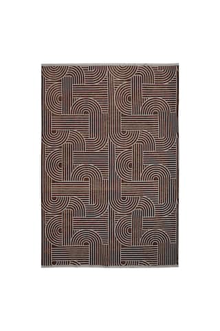 Modena İskandinav Yıkanabilir Şönil Kilim Saçaklı, Kaymaz Tabanlı Koridor Salon Oturma Çocuk Odası Halısı Kahverengi