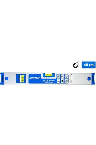 Master 506890 Blue Star Mıknatıslı Su Terazisi 40 Cm
