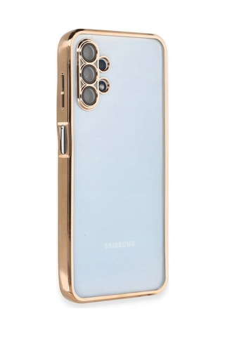 Tedar Samsung Galaxy Uyumlu A13 4g Kılıf Razer Lensli Silikon - Gold Najmaddin standart
