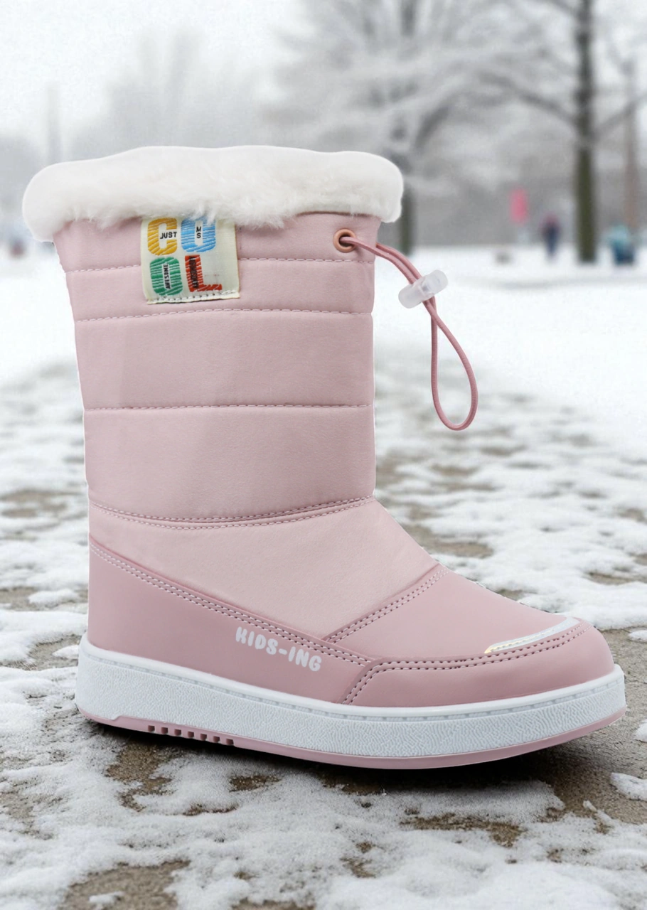 Khayt Astor Sıcak Astar Su Ve Soğuk Dayanıklı Çocuk Kar Botu Pudra