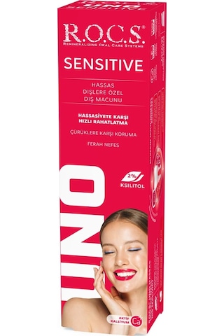 Rocs Uno Sensitive Hassas Dişlere Özel Diş Macunu 60 ML