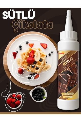 Sütlü Çikolata Sos - Waffle& Krep& Pankek&tatlı&dondurma& Kru...