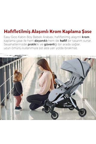 Huggy Easy Go Kabin Boy Otomatik Katlanır Bebek Arabası