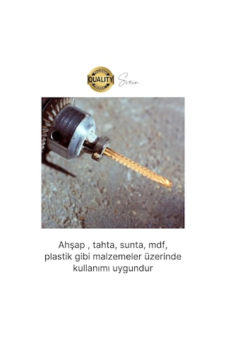 Premium Çok Amaçlı 3'lü Freze Matkap Uç Seti Ahşap Tahta Delme Titanyum Kanal Açma Sunta Mdf Oyma