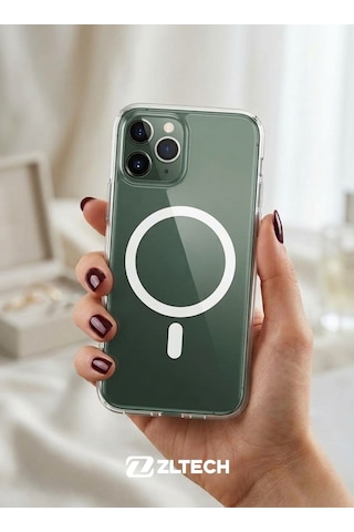 Apple iPhone 11 Pro Uyumlu Magsafe Özellikli Sert Şeffaf Kılıf PLASTIC COVER