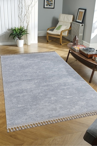 Valeryhome Violet Koleksiyonu Yıkanabilir Kaymaz Taban Salon,oturma Odası,mutfak,antre,koridor Halısı Bej Gri
