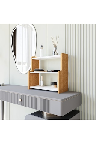 Alpa Ev Mobilya 3 Katlı Tezgah Üstü Mutfak Rafı, Baharatlık Ve Çok Amaçlı Organizer Atlantik Çam-beyaz