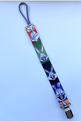 Bugs Bunny Emzik Askısı - Emzik Zinciri - Emzik Tutacağı - Handmade Çok Renkli