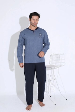 Uzun Kollu Erkek Pijama Takımı Desen3