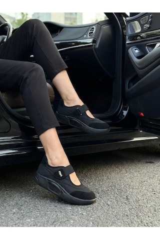 Nesilshoes Nesil Shoes Conf 112 Siyah Cırtlı Anatomik Kadın Sneakers