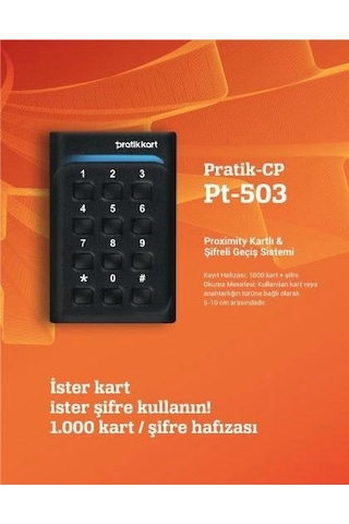 Pratikkart Cp Pt-503 Şifreli Ve Kartlı Geçiş Kontrol Sistemi