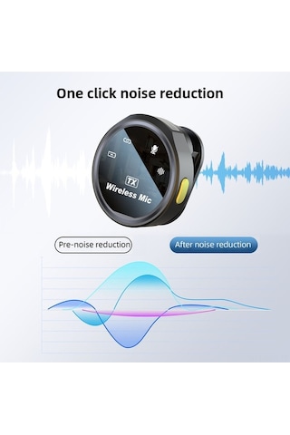 Didadodo 2.4g Kablosuz Mikrofon Seti - Klipsli, Gürültü Önleyici, Şarj Kutusu Dahil Akıllı Telefonlar İçin