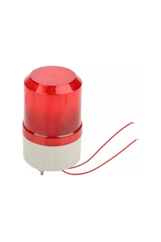 Led Flaşlı Döner Uyarı Lambası 220v 2a Kırmızı Alarm Sistemi 8 8 15cm