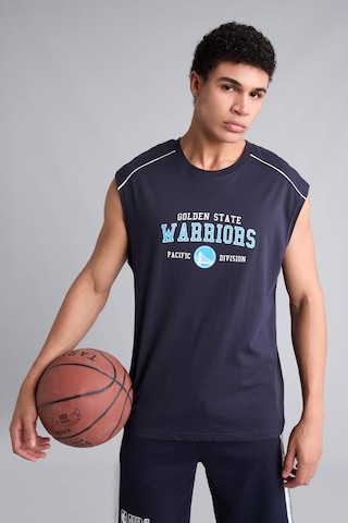 Defacto Pamuk Nba Golden State Warrıors Oversıze Sırt Baskılı Bisiklet Yaka Atlet G2425ax26aunv146 Lacivert-nv146