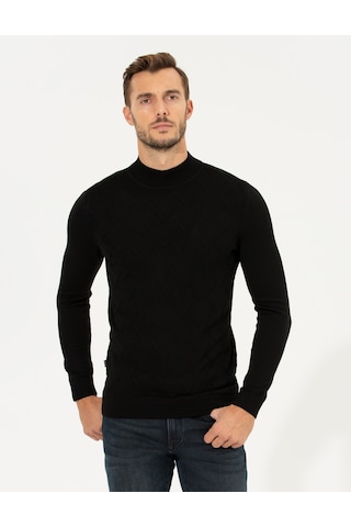 Pierre Cardin Erkek Siyah Triko Kazak 50259865-vr046 Siyah