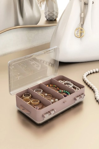 Maxi Home Çok Amaçlı Çift Bölmeli Mini Takı Ve Aksesuar Kutusu Organizer Rose Maxi Home Çok Amaçlı Çift Bölmeli Mini Takı Ve Aksesuar Kutusu Organizer Rose