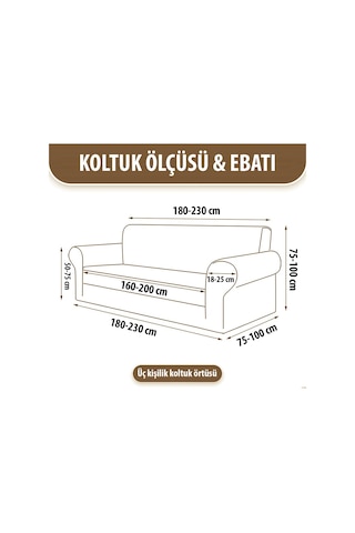 Upmall Bürümcük Koltuk Örtüsü Kanepe Örtüsü 3lü Gri
