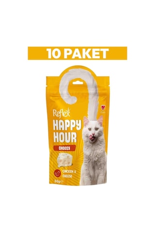 Reflex Happy Hour Tavuk Etli Ve Peynirli Seçici Kediler İçin Kedi Ödülü 10 X 60gr