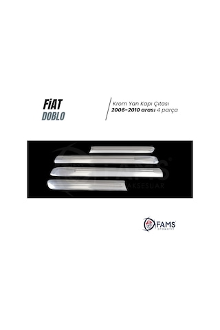 Fiat Doblo Krom Yan Kapı Çıtası Geniş 4 Kapı 2006-2010 P. Çelik