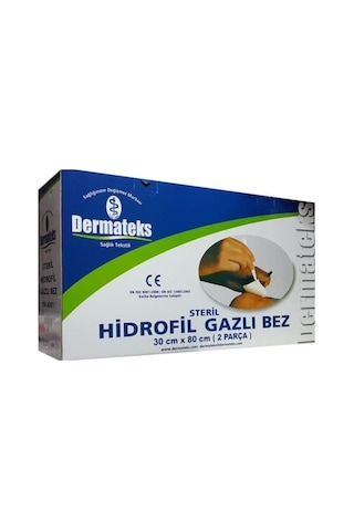 Hidrofil Gazli Bez Steril 30 x 80 CM 2 Parça 100 Adet Hidrofil Gazli Bez Steril 30 x 80 CM 2 Parça 100 Adet