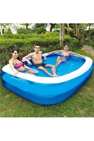Bestway 54006 Havuz + Pompa + Havuz Örtüsü 262x175x51cm Mavi