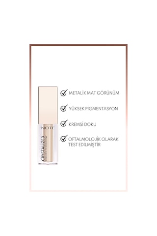 Note Cosmetique Crystalized Liquid Eyeshadow Likit Metalik Göz Farı - 09 Cashmere Road