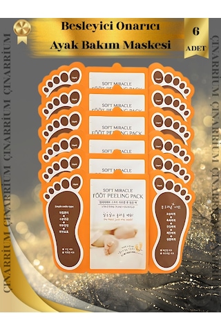 Ayak Peeling Maskesi 6 Lı Soyulma Etkili, Ölü Deri Temizleyici Ve Pürüzsüzleştirici Bakım