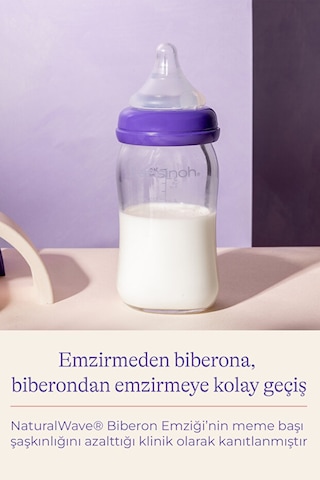 Lansinoh® 160 ML Cam Biberon ve NaturalWave® Biberon Emziği (1Ay+)