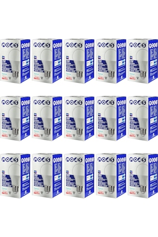 Noas 15 Adet 9w Led Ampul 6500k Beyaz Işık E27 Duy - 810 Lümen Yl95-9011 15 Adet