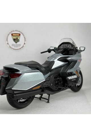 Honda Goldwing Dct Gri 1:12 Diecast Motosiklet Model Lisanslı Metal Maket Oyuncak & Biblo