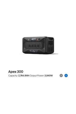 Bluettı Apex 300 Taşınabilir Güç İstasyonu 300w İnverterli, Lifepo₄ Bataryalı, Güneş Enerjisi Uyumlu Bluettı Apex 300 Taşınabilir Güç İstasyonu 300w İnverterli, Lifepo₄ Bataryalı, Güneş Enerjisi Uyumlu